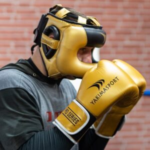 RĘKAWICE BOKSERSKIE YAKIMASPORT TIGER GOLD L 10oz - obrazek 3