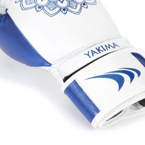 RĘKAWICE BOKSERSKIE KOBIECE YAKIMASPORT MANDALA WHITE/BLUE 12oz - obrazek 2