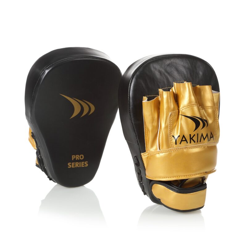 ŁAPY TARCZE TRENERA YAKIMASPORT PROFILOWANE MAX BLACK/GOLD