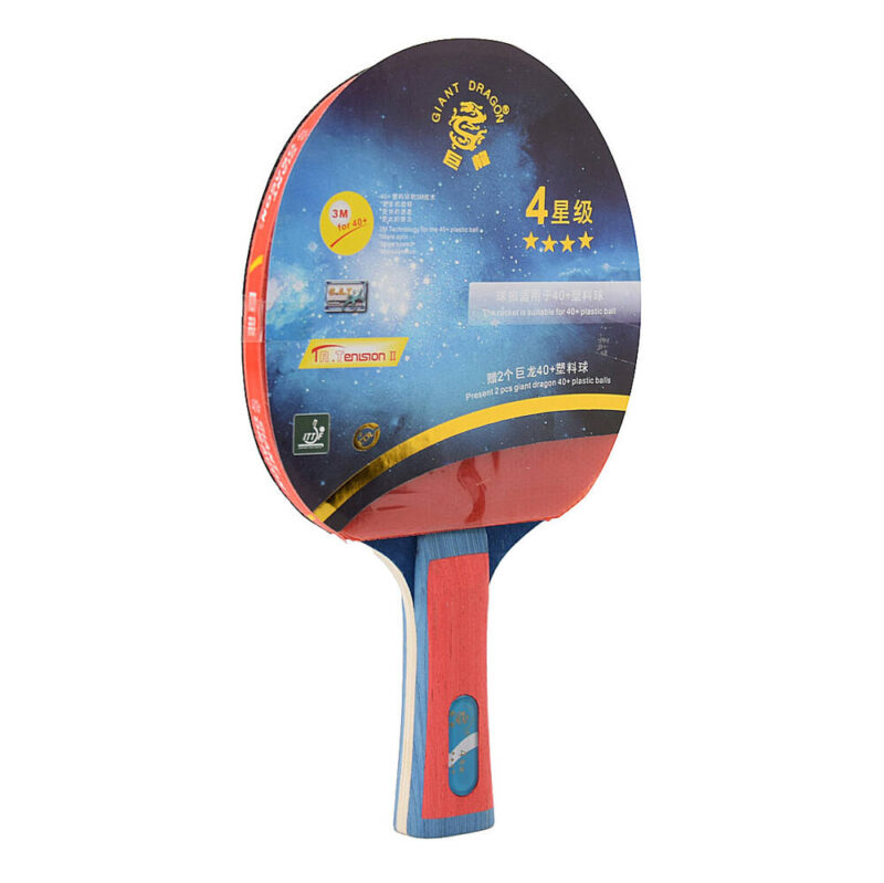 RAKIETKA DO TENISA STOŁOWEGO  ping-ponga GIANT DRAGON 4 + 2 piłeczki, pokrowiec N8041 - obrazek 3