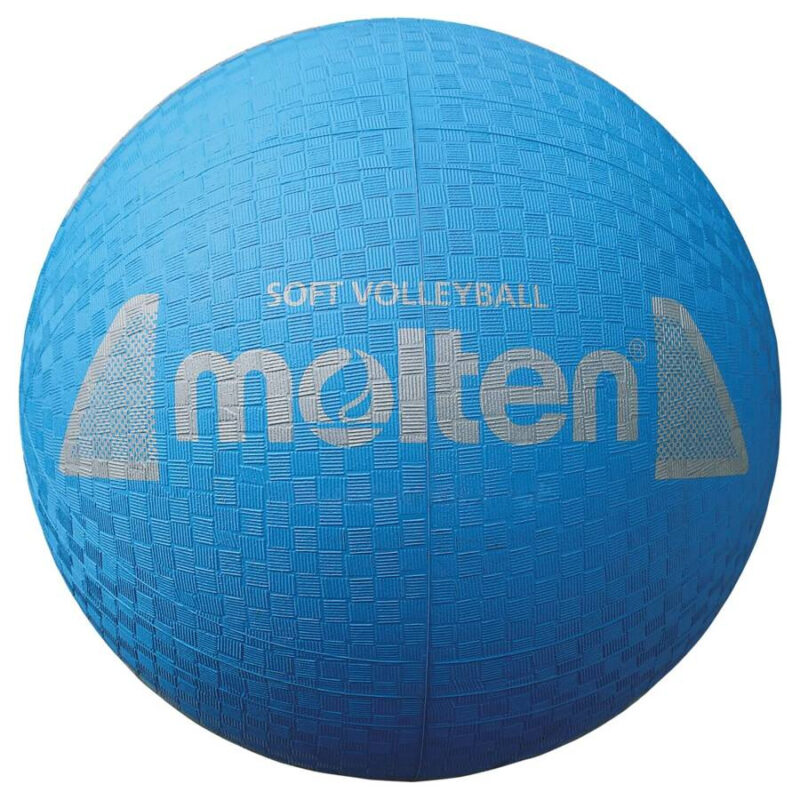 PIŁKA DO SIATKÓWKI GUMOWA MOLTEN SOFT VOLLEYBALL NIEBIESKA S2Y1250-C