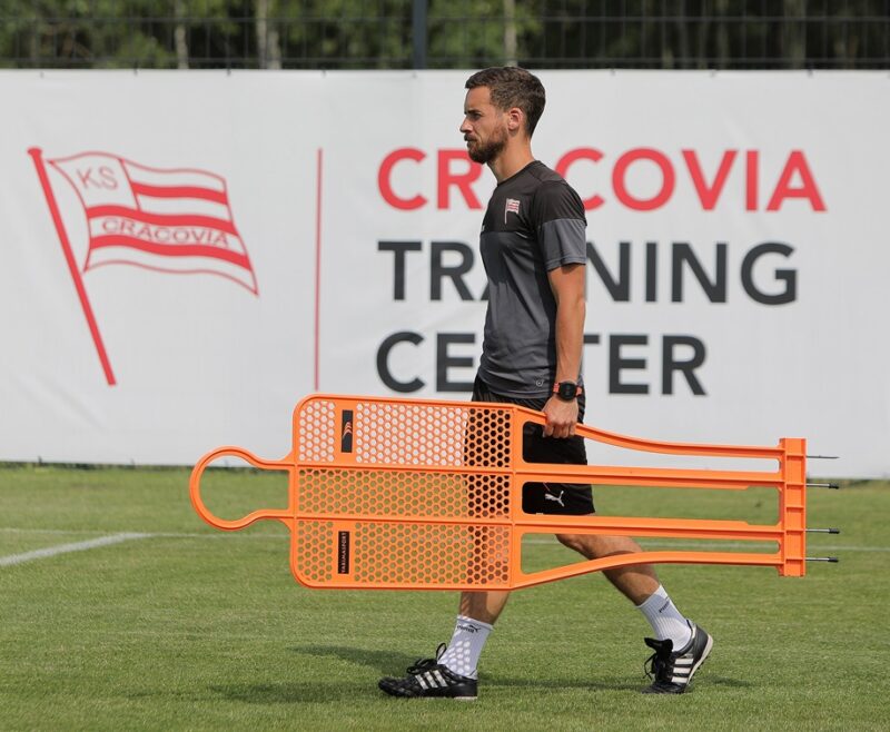 MUR PIŁKARSKI PRO 180 cm Pomarańczowy