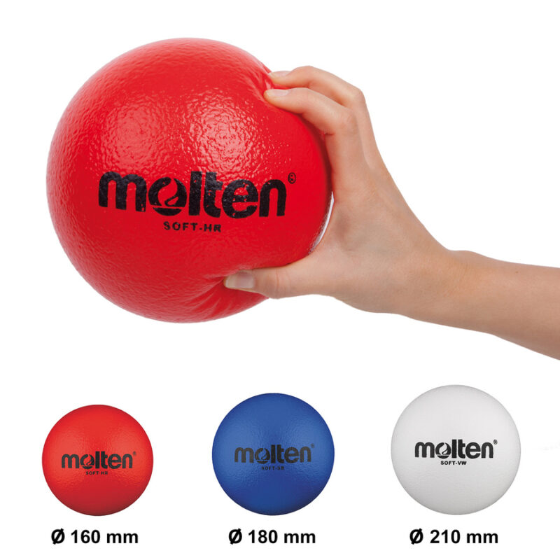 PIŁKA PIANKOWA SOFTBALL MOLTEN 18CM NIEBIESKA SOFT-SB - obrazek 2