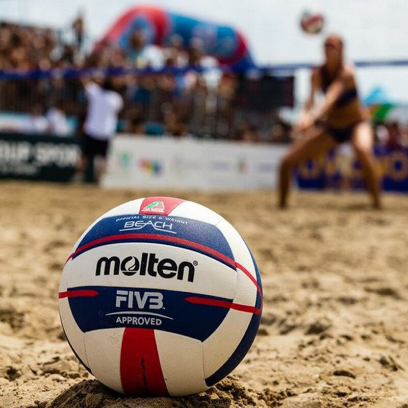 PIŁKA SIATKOWA MOLTEN PLAŻOWA V5B5000-DE FIVB DVV1 - obrazek 5