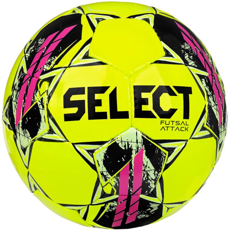 PIŁKA NOŻNA SELECT HALA FUTSAL ATTACK v22 żółto-różowa 17623
