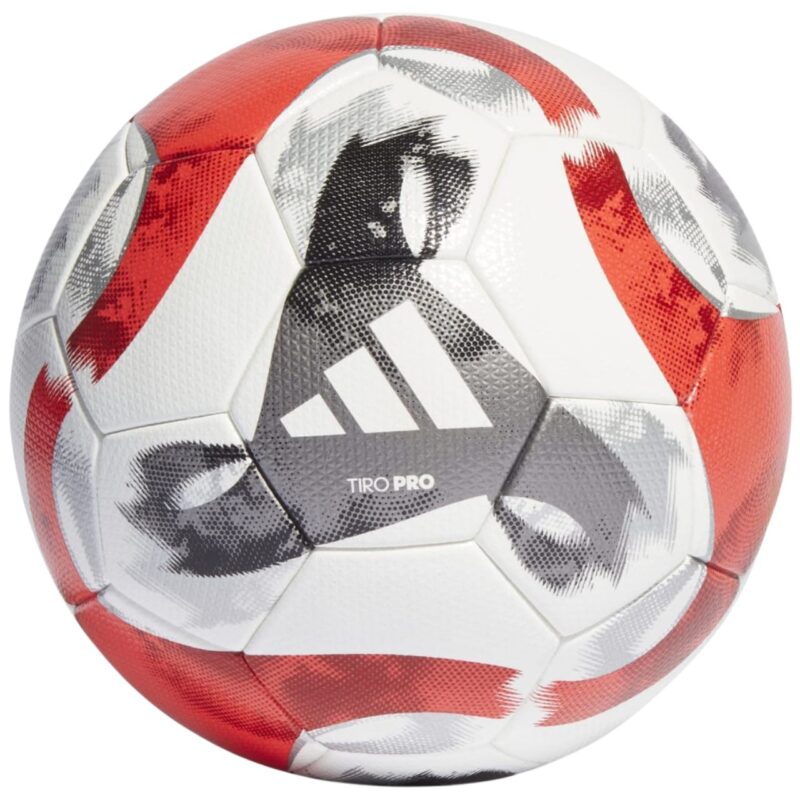 PIŁKA NOŻNA ADIDAS TRIO PRO biało-szaro-czerwona HT2428 - obrazek 2