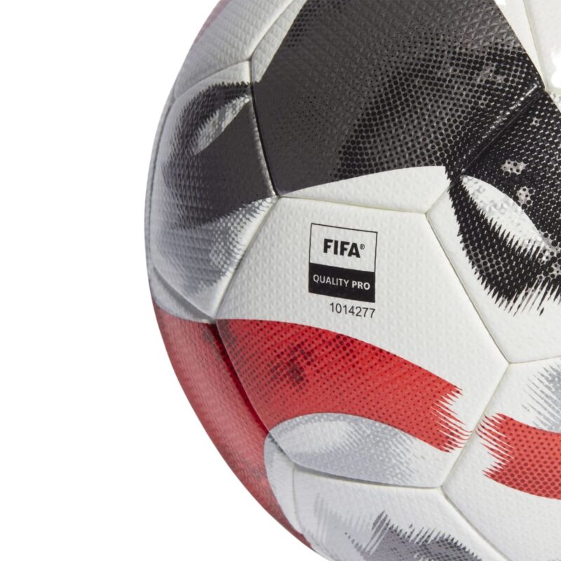 PIŁKA NOŻNA ADIDAS TRIO PRO biało-szaro-czerwona HT2428 - obrazek 3