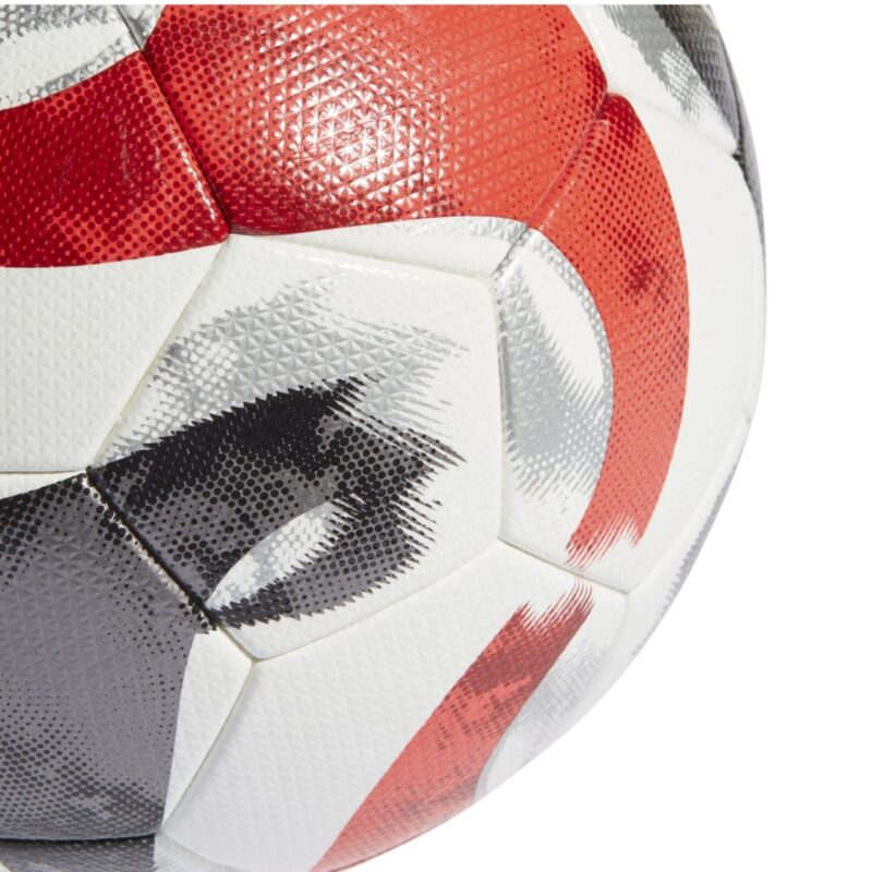 PIŁKA NOŻNA ADIDAS TRIO PRO biało-szaro-czerwona HT2428 - obrazek 4