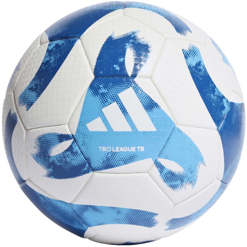 PIŁKA NOŻNA ADIDAS TRIO LEAGUE THERMALLY BONDED biało-niebieska HT2429