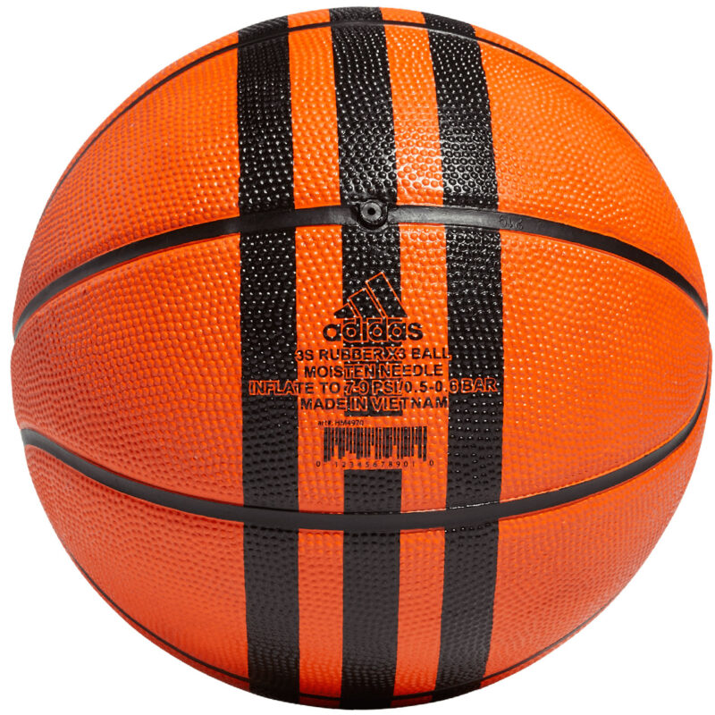 PIŁKA DO KOSZYKÓWKI ADIDAS 3-Stripes Rubber X3 pomarańczowa HM4970 - obrazek 2