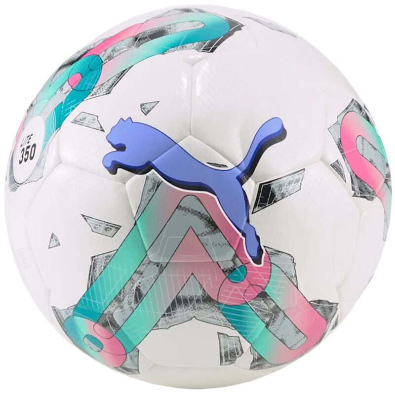 PIŁKA NOŻNA PUMA ORBITA 5 HYBRID LITE 350 biało-zielono-różowa 83784 01
