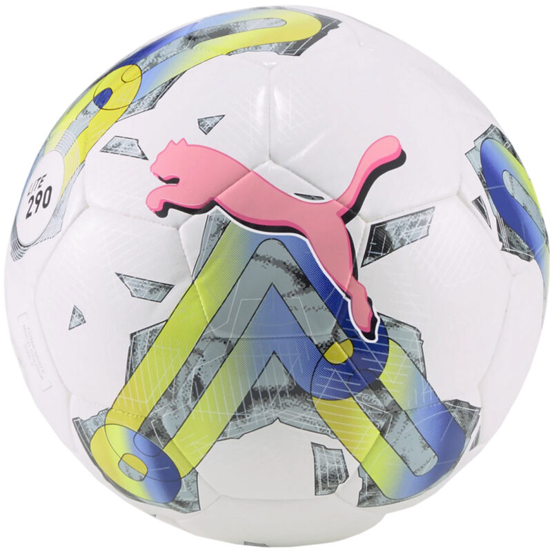 PIŁKA NOŻNA PUMA ORBITA 5 Hybrid Lite biało-zielono-różowa 290 83785 01