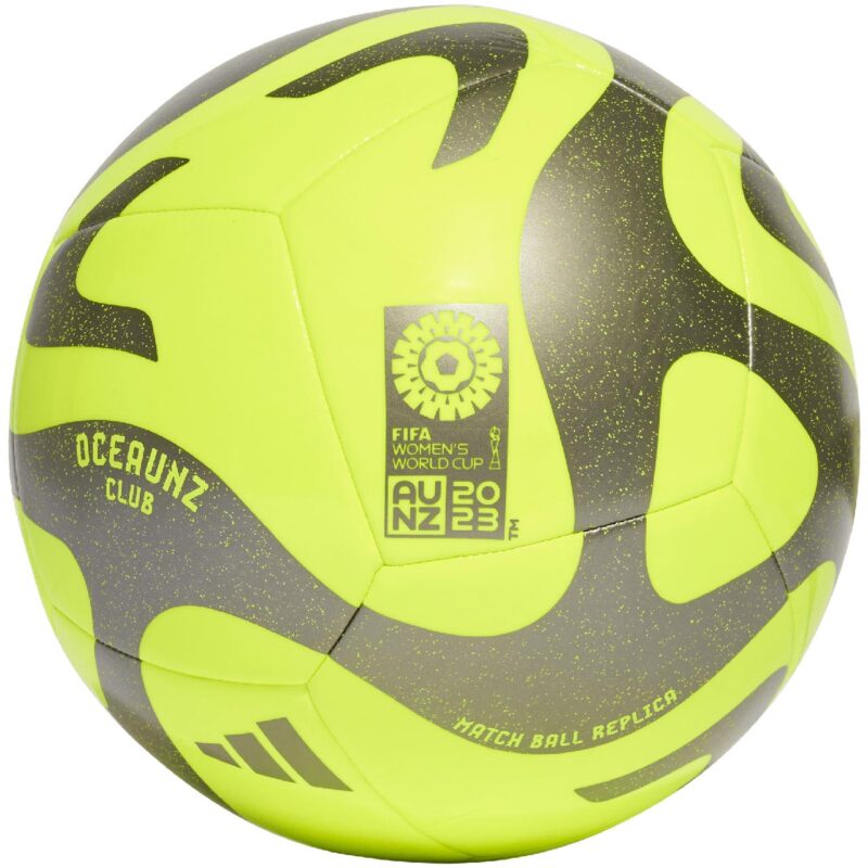 PIŁKA NOŻNA ADIDAS OCEAUNZ CLUB BALL żółto-szara HZ6932 - obrazek 2
