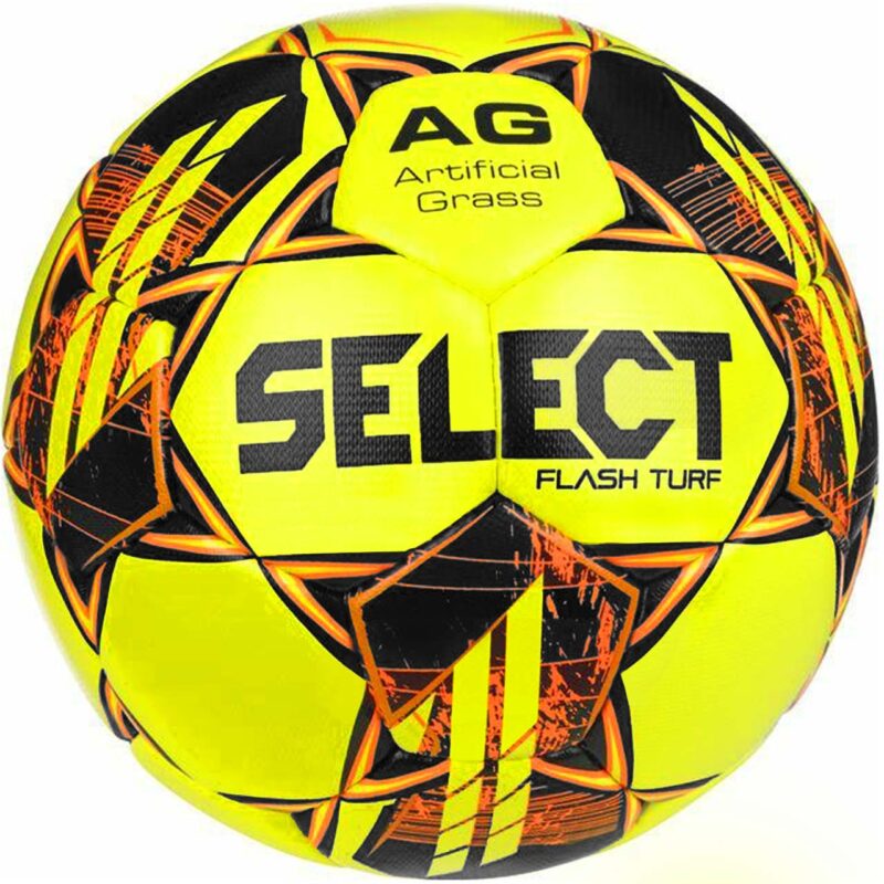 PIŁKA NOŻNA SELECT FLASH TURF v23 żółto-pomarańczowa 17856