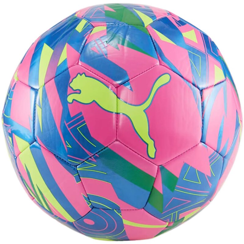 PIŁKA NOŻNA PUMA GRAPHIC ENERGY różowo-niebieska 84136 01