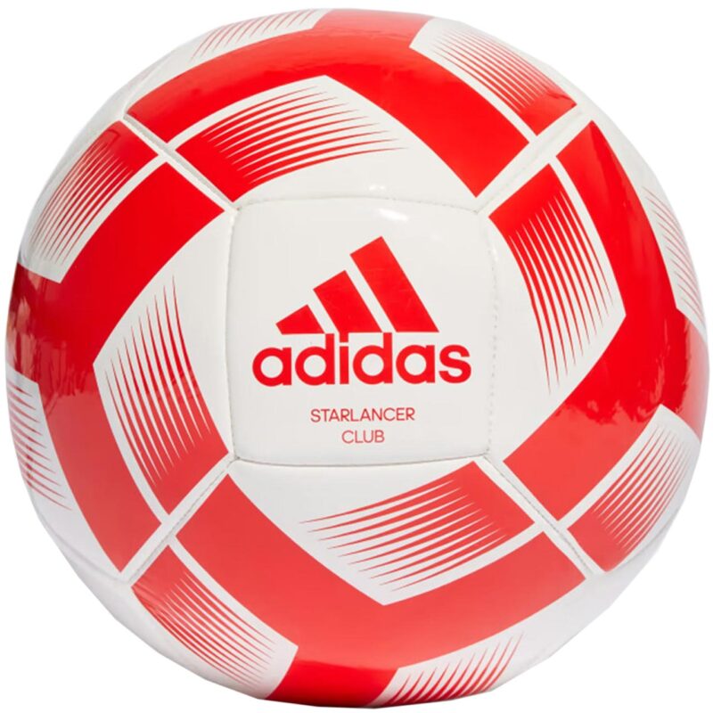PIŁKA NOŻNA ADIDAS STARLANCER CLUB BALL biało-czerwona IA0974