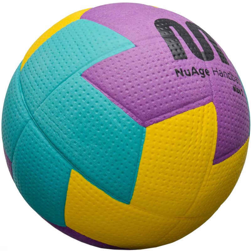 PIŁKA RĘCZNA METEOR NUAGE Junior 1 fioletowo-błękitno-żółta 16691 - obrazek 2