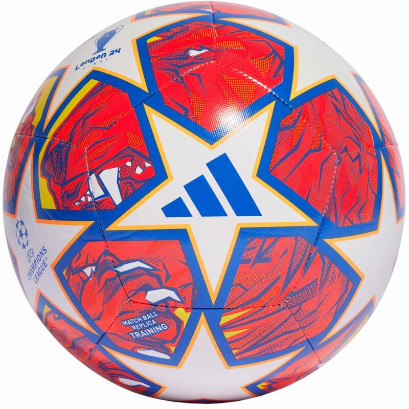 PIŁKA NOŻNA ADIDAS UCL TRAINING biało-czerwona IN9332