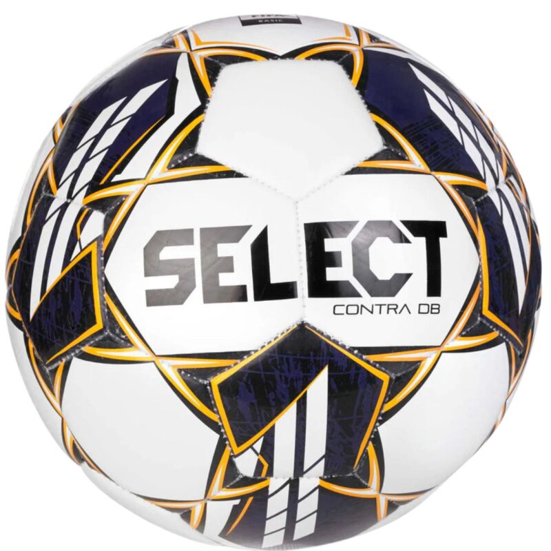 PIŁKA NOŻNA SELECT CONTRA DB FIFA Basic v23 biało-purpurowa 18329
