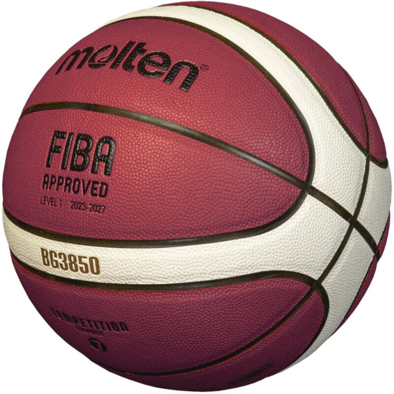 PIŁKA KOSZYKOWA MOLTEN brązowa B5G3850 FIBA - obrazek 3