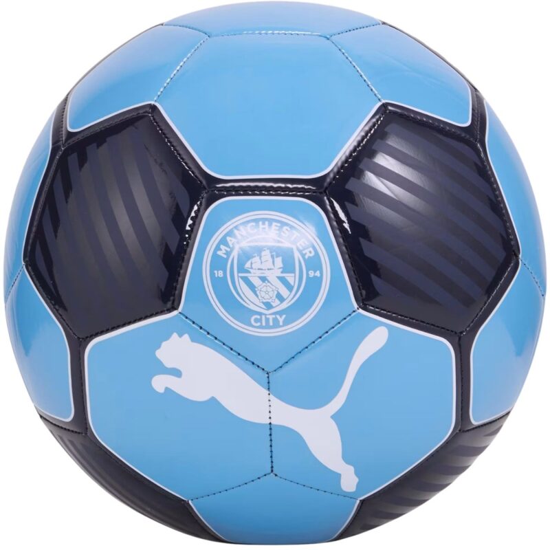 PIŁKA NOŻNA PUMA MCFC ESS niebiesko-czarna 84416 03