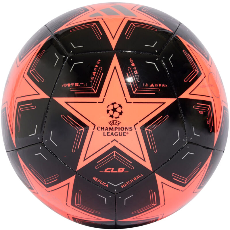 PIŁKA NOŻNA ADIDAS UCL Club czarno-pomarańczowa IX4064 - obrazek 2