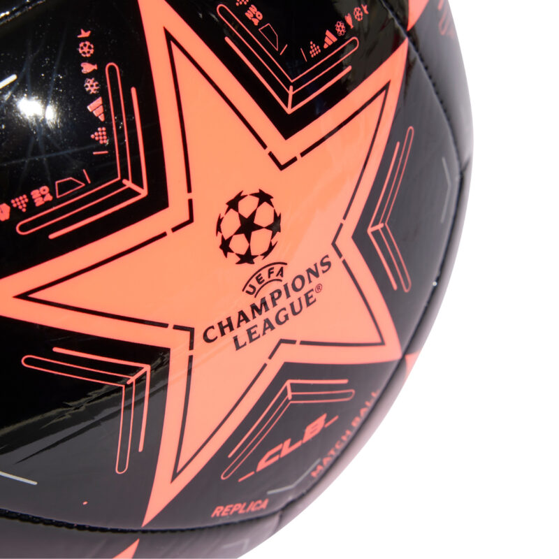 PIŁKA NOŻNA ADIDAS UCL Club czarno-pomarańczowa IX4064 - obrazek 4