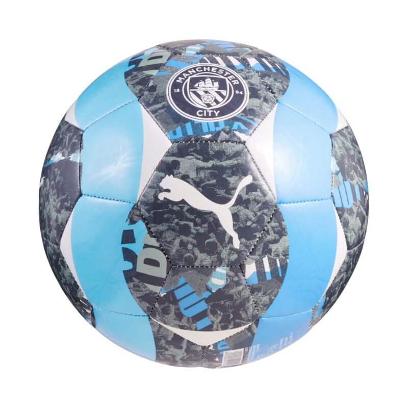 PIŁKA NOŻNA PUMA MCFC Prematch szaro-niebieska 84548 74