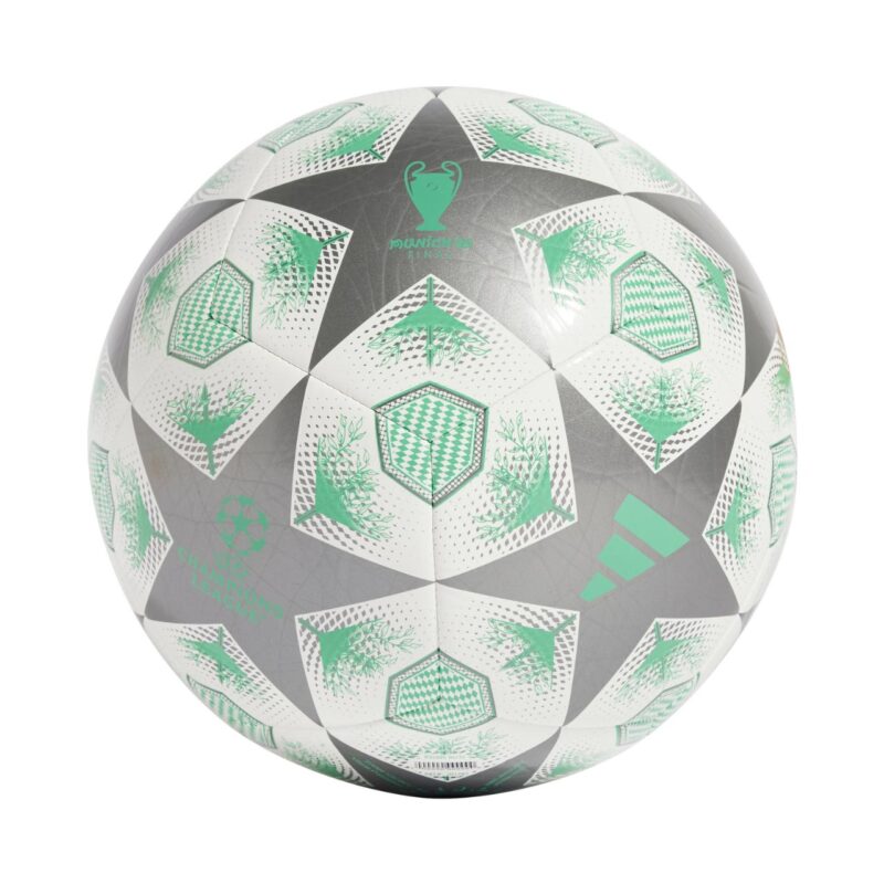 PIŁKA NOŻNA ADIDAS UCL Club 24/25 Knockout Stages biało-zielono-szara JH1283