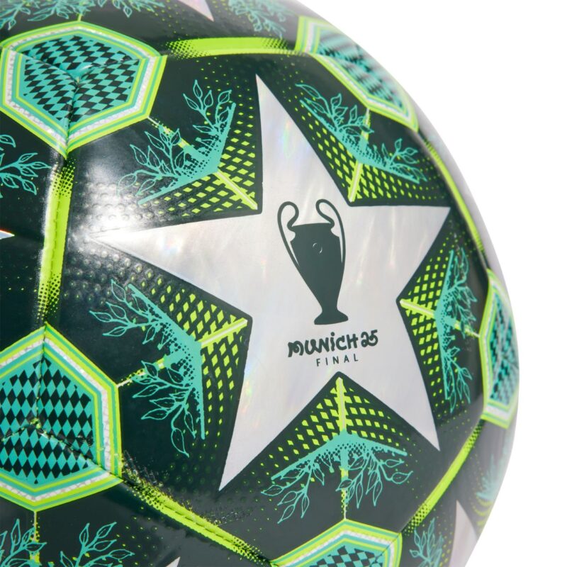 PIŁKA NOŻNA ADIDAS UCL TRAINING 24/25 Knockout Stages Foil zielono-srebrna JH1280 - obrazek 3