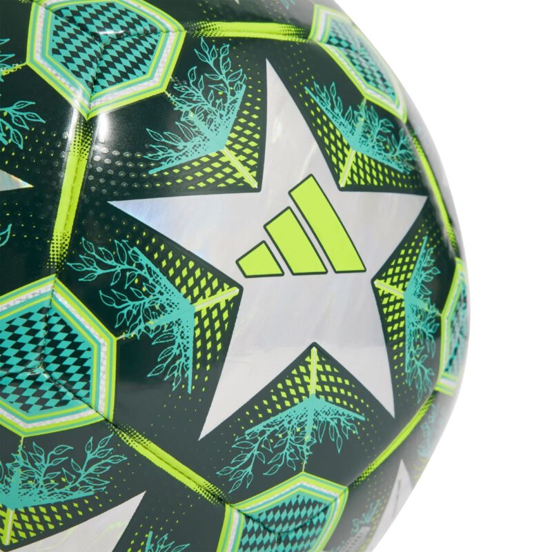 PIŁKA NOŻNA ADIDAS UCL TRAINING 24/25 Knockout Stages Foil zielono-srebrna JH1280 - obrazek 4