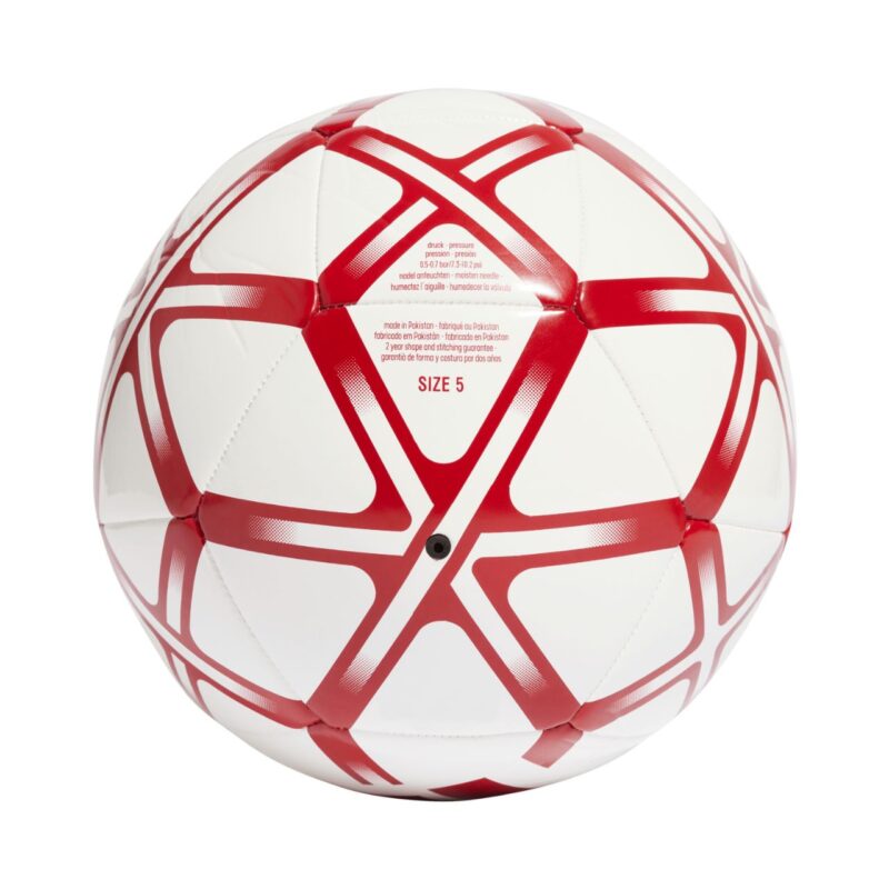 PIŁKA NOŻNA ADIDAS STARLANCER CLUB biało-czerwona JM1800 - obrazek 2