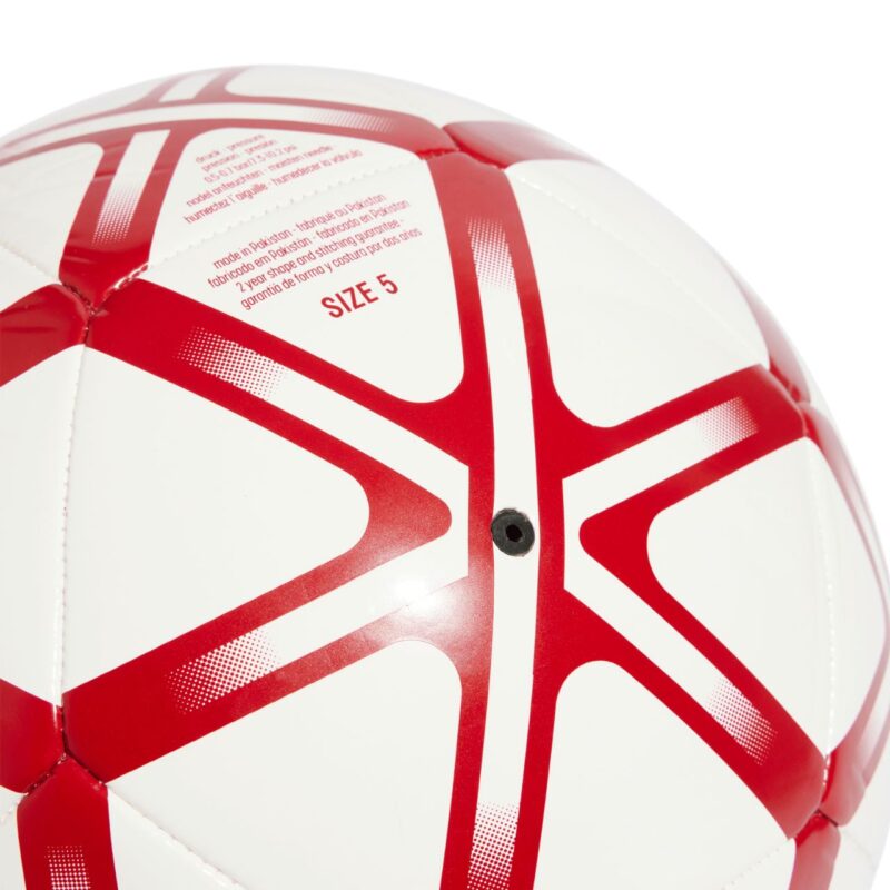 PIŁKA NOŻNA ADIDAS STARLANCER CLUB biało-czerwona JM1800 - obrazek 4