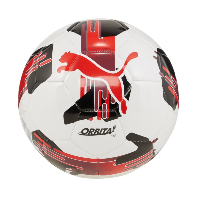 PIŁKA NOŻNA PUMA ORBITA 6 MS biało-czerwona 84335 04