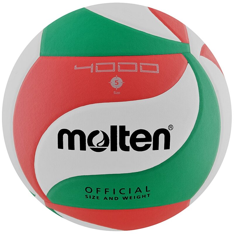 PIŁKA SIATKOWA MOLTEN  V5M4000-X/DE biało-czerwono-zielona