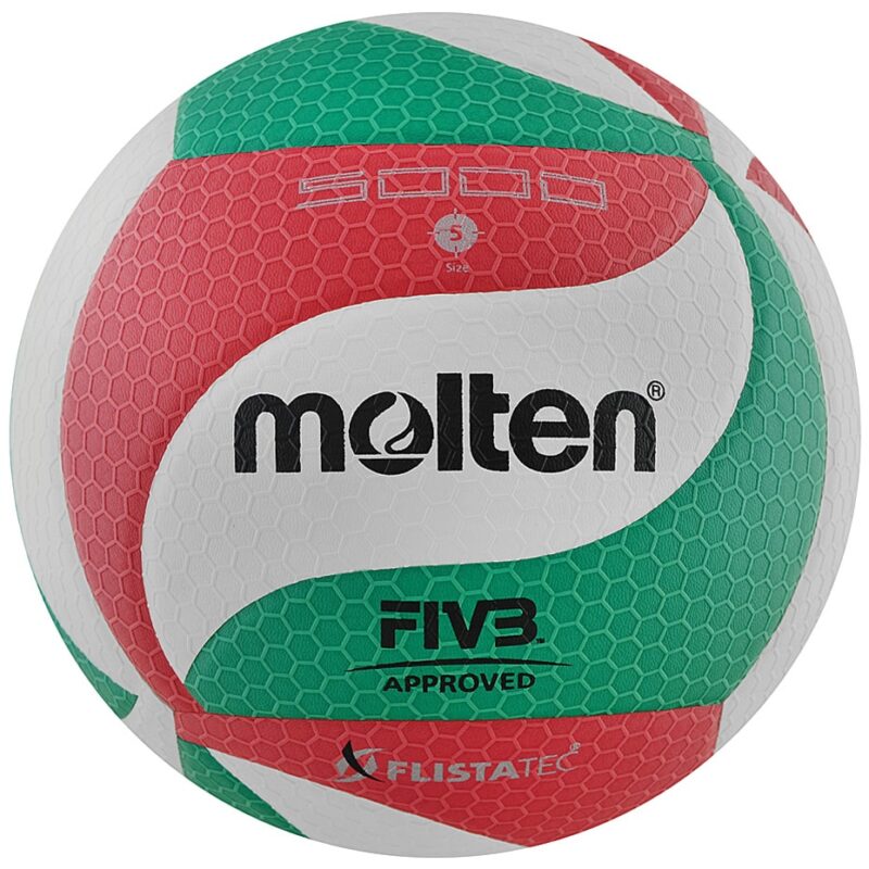 PIŁKA SIATKOWA MOLTEN V5M5000 FIVB biało-czerwono-zielona